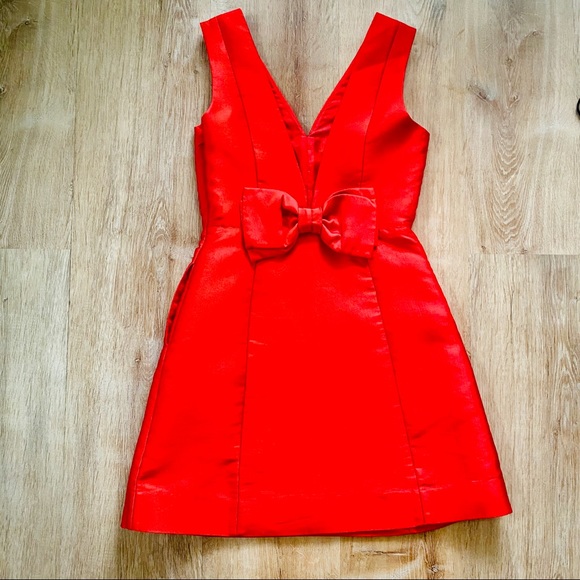 Kate Spade Bow Back Red Dress EUC - Picture 9 of 12